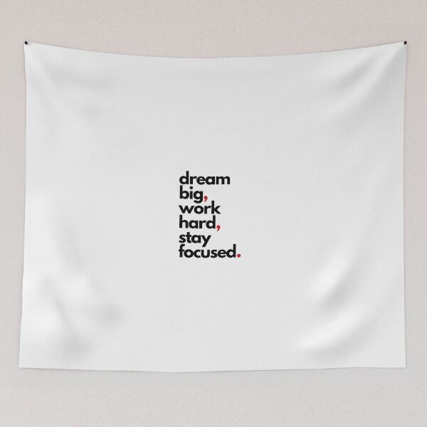 Item preview, dream big, work hard, stay focused designed and sold by secretshopuk.