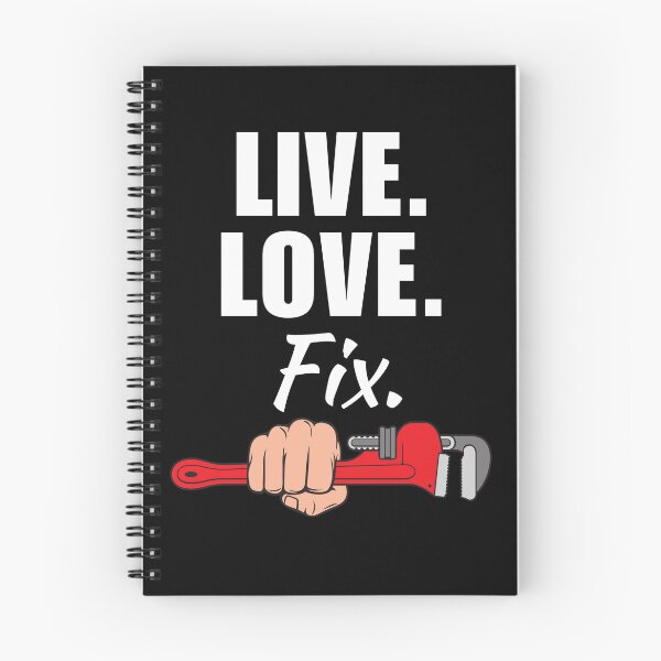 Item preview, Live, love, fix. Funny plumber job, occupation or profession saying or quote designed and sold by NBSStore.