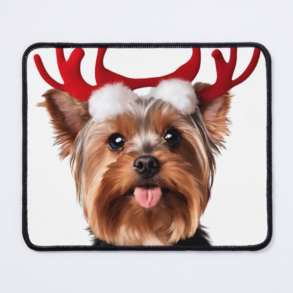 Item preview, Yorkie Reindeer designed and sold by ColourCove .