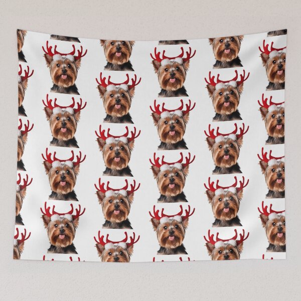 Item preview, Yorkie Reindeer designed and sold by ColourCove .