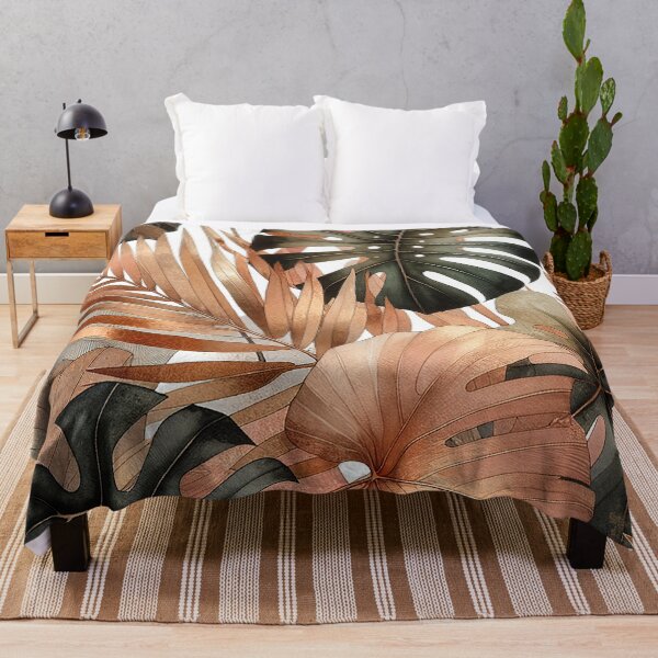 Item preview, Luxurious Rose Gold Monstera Leaves designed and sold by zzz888.