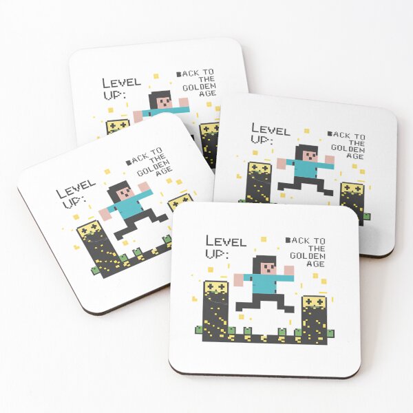 Item preview, Level Up: Back to the Golden Age (Pixel Art Illustration) designed and sold by teesly15.