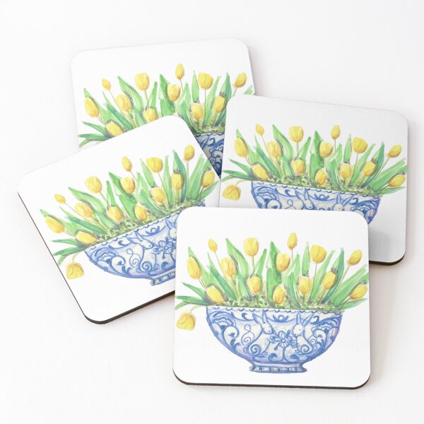Item preview, Watercolor Yellow Tulips designed and sold by lulabelldesigns.