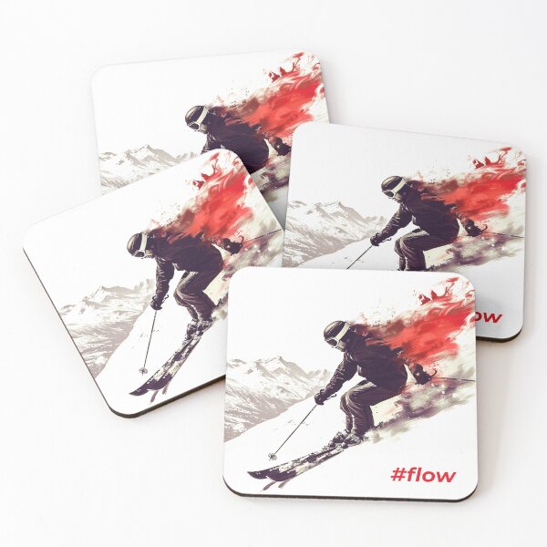 Artikelvorschau, Ski T-shirt with the "FLOW grey and red entworfen und verkauft von Mikakujumi.