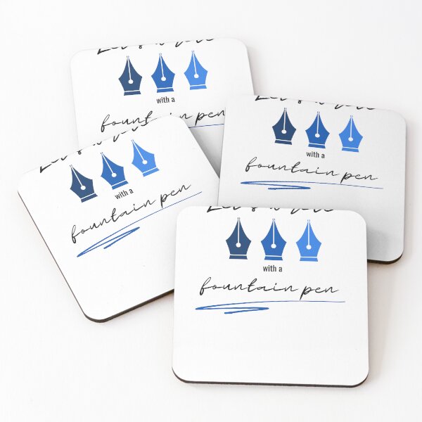 Item preview, Let's write with fountain pen (three nibs) - gifts for writers and calligraphers designed and sold by alczar.