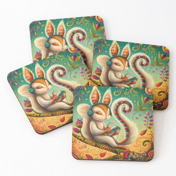 Item preview, Rhythmic Whiskers: The Squirrel's Melodic Haven designed and sold by Moisky Art.