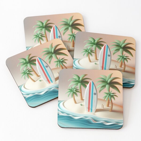Item preview, Surfboard on a Tropical Island | Summer, Surfing designed and sold by QShore.