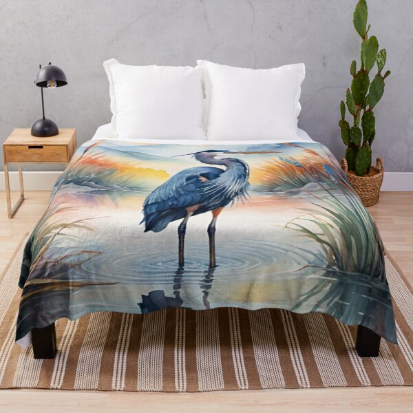 Artikelvorschau, Aquarell Blaureiher entworfen und verkauft von JamieRainbow.