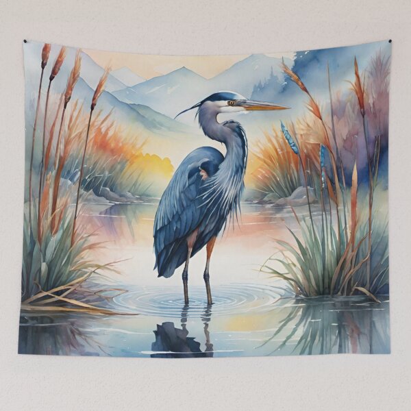 Artikelvorschau, Aquarell Blaureiher entworfen und verkauft von JamieRainbow.