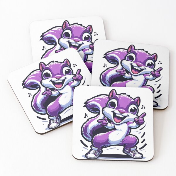 Item preview, Dancing purple squirrel says "Sourcing is fun!" designed and sold by sourcecon.