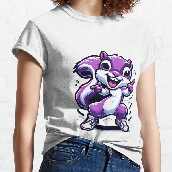 Item preview, Dancing purple squirrel says "Sourcing is fun!" designed and sold by sourcecon.