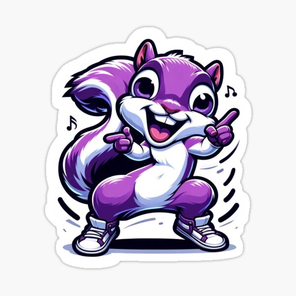 Item preview, Dancing purple squirrel says "Sourcing is fun!" designed and sold by sourcecon.