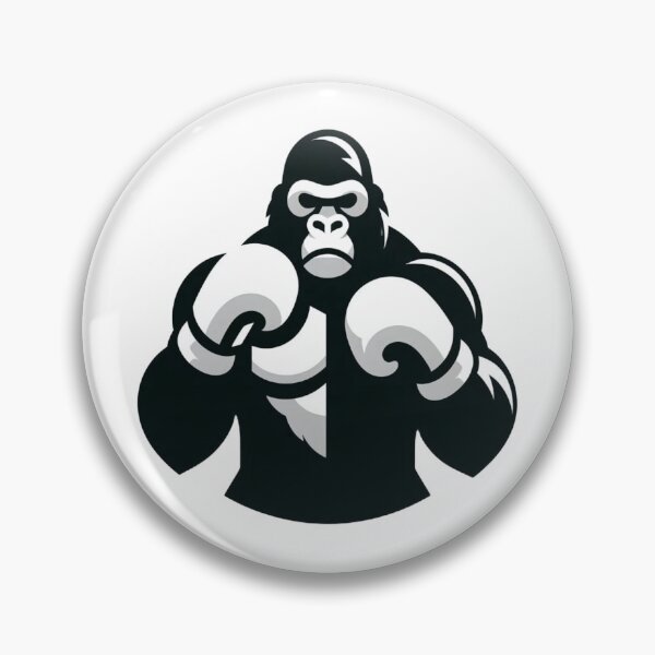 Artikelvorschau, Boxing Gorilla Minimalistic style, Black and White entworfen und verkauft von Martial-Art-23.