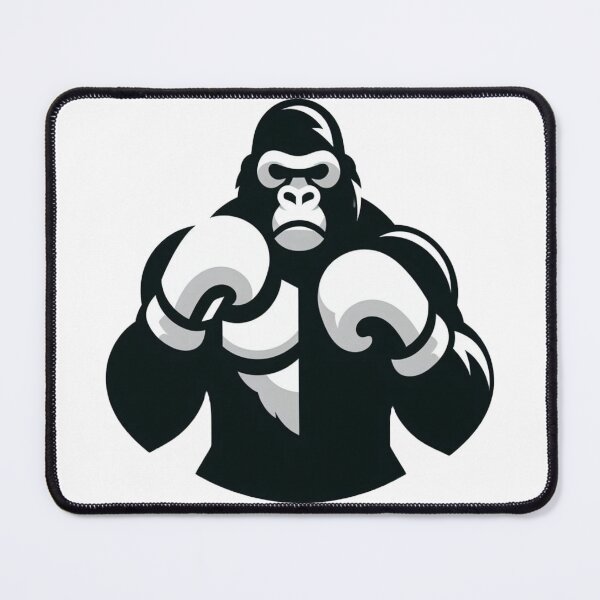 Item preview, Boxing Gorilla Minimalistic style, Black and White designed and sold by Martial-Art-23.