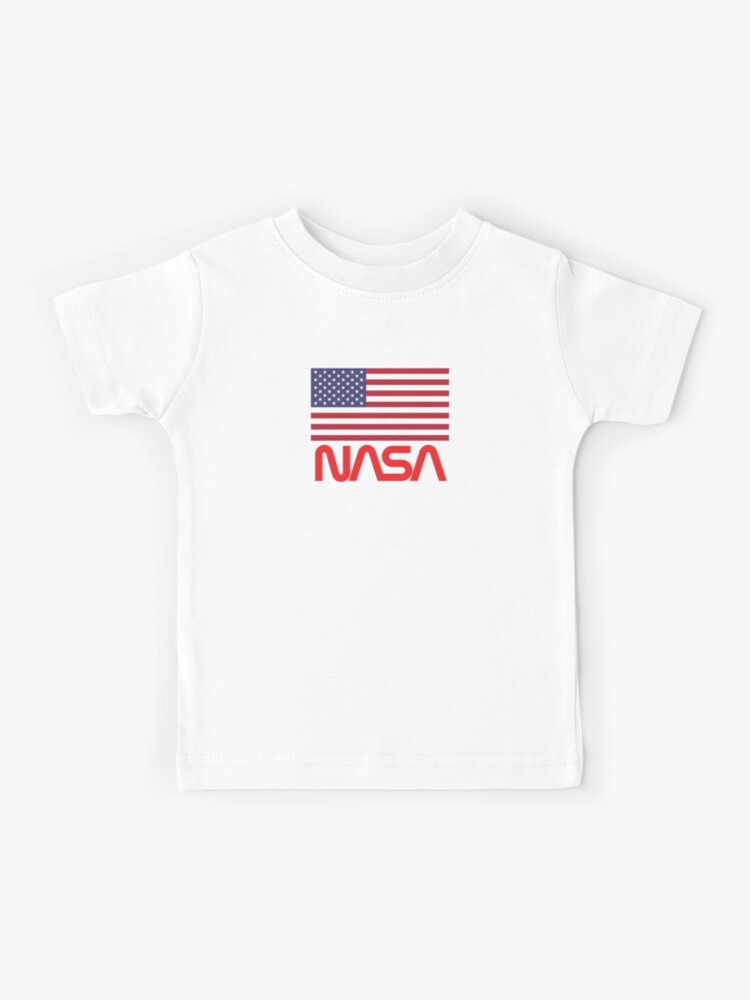 NASA Retro Logo Shirt American Flag Tee Shirt Retro Design \