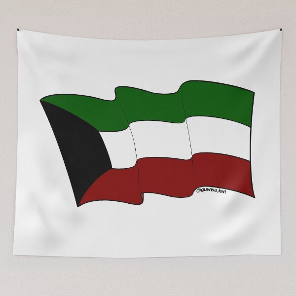 Item preview, Kuwait Flag waving designed and sold by Guwwa from Kuwait.