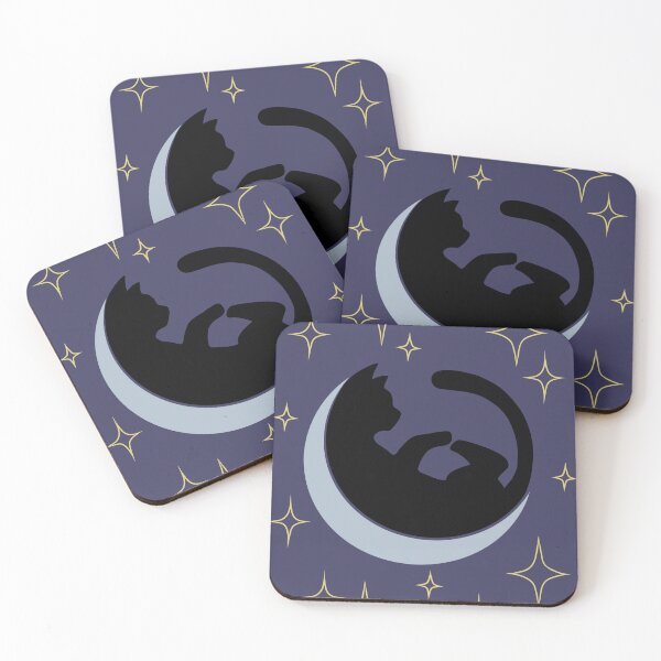 Item preview, Cat on The Moon, Minimalist Design designed and sold by NaneartMagical.