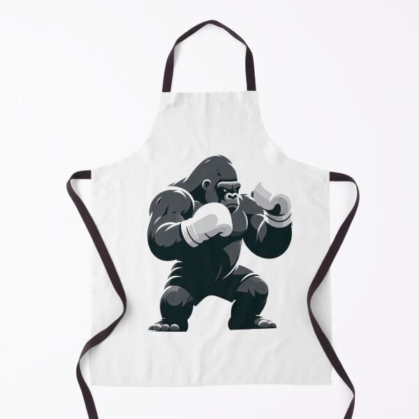 Artikelvorschau, Boxing Gorilla Gray Minimalistic Style White Gloves entworfen und verkauft von Martial-Art-23.