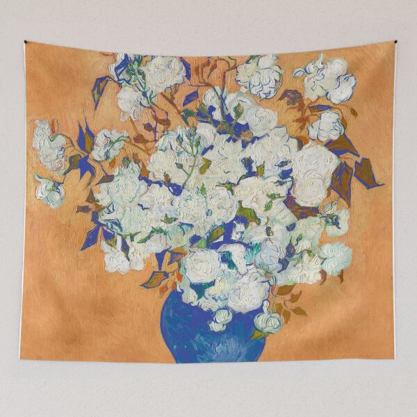 Item preview, Roses (1890) vintage wall art print poster design remix from original painting by Vincent Van Gogh designed and sold by Suzana Djordjevic.
