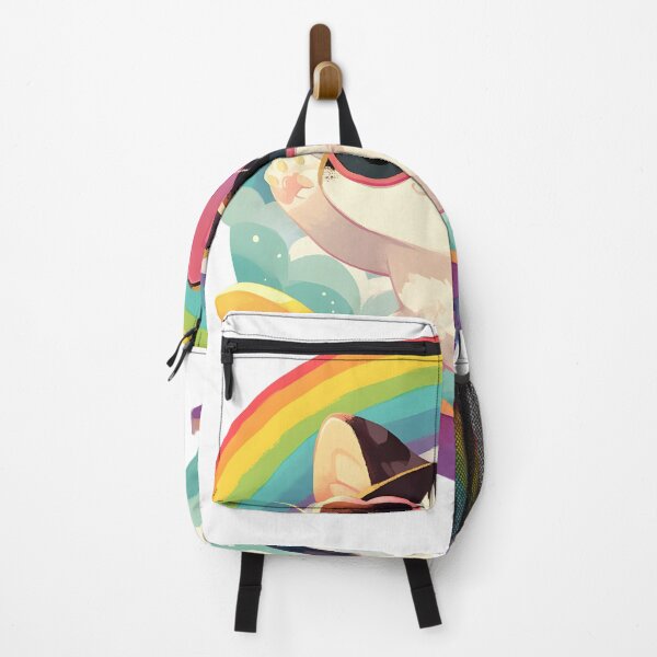 Item preview, Rainbow Skateboard Cat designed and sold by StickySparkle.