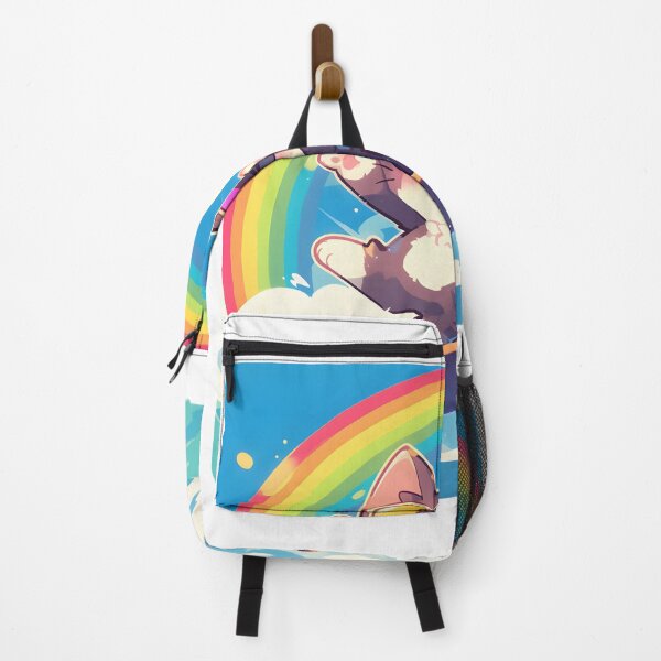 Item preview, Rainbow Skateboard Cat designed and sold by StickySparkle.