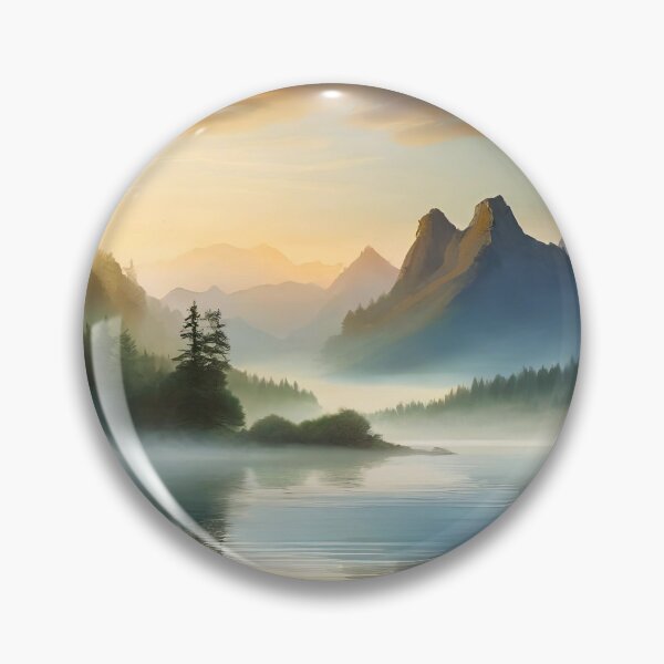 Item preview, Dawn Serenity: Tranquil Lake Landscape designed and sold by HeyYau.