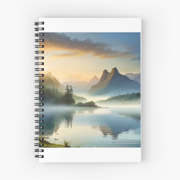 Item preview, Dawn Serenity: Tranquil Lake Landscape designed and sold by HeyYau.