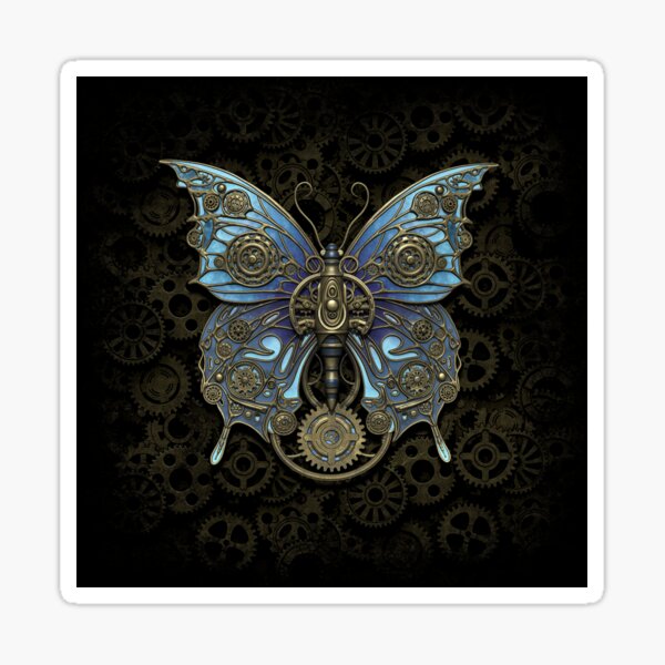 Steampunk Schmetterling - Original Version Sticker