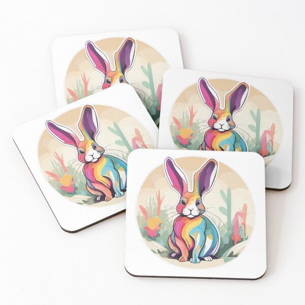Item preview, colorful jackrabbit designed and sold by Catfighter.
