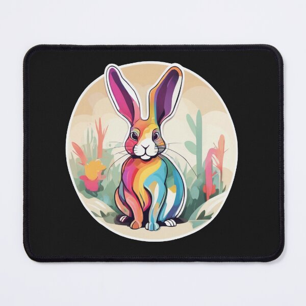 Item preview, colorful jackrabbit designed and sold by Catfighter.