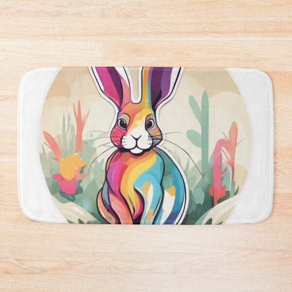 Item preview, colorful jackrabbit designed and sold by Catfighter.
