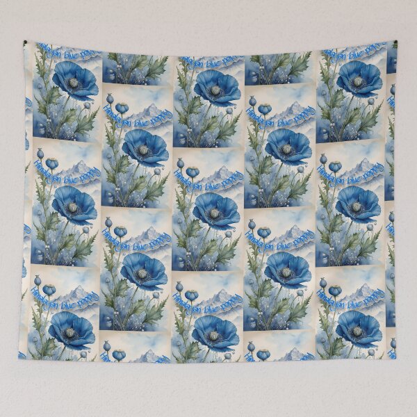 Item preview, Copie de Copie de Copie de Copie de Copie de Remix spring, oiseau bleu chantant sur branche fleurs orange. designed and sold by Creativesphotos.