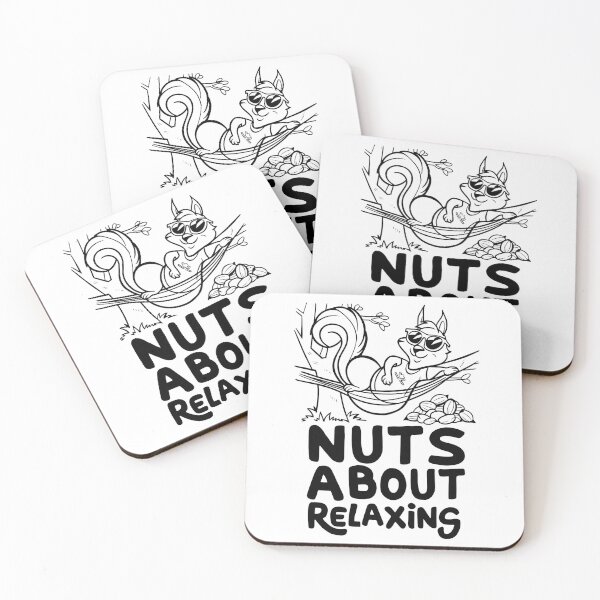Item preview, Funny Squirrel In Glasses On a Tree With Nuts About Relaxing designed and sold by ColorFlick.