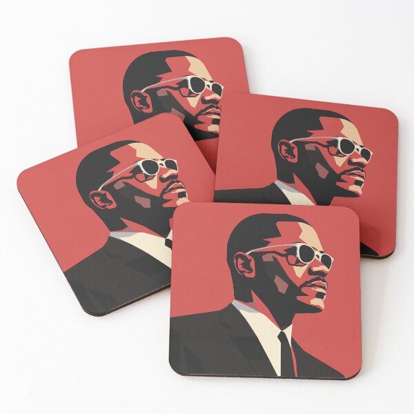 Item preview, Malcolm X | Red minimalism designed and sold by ComicsFactory.