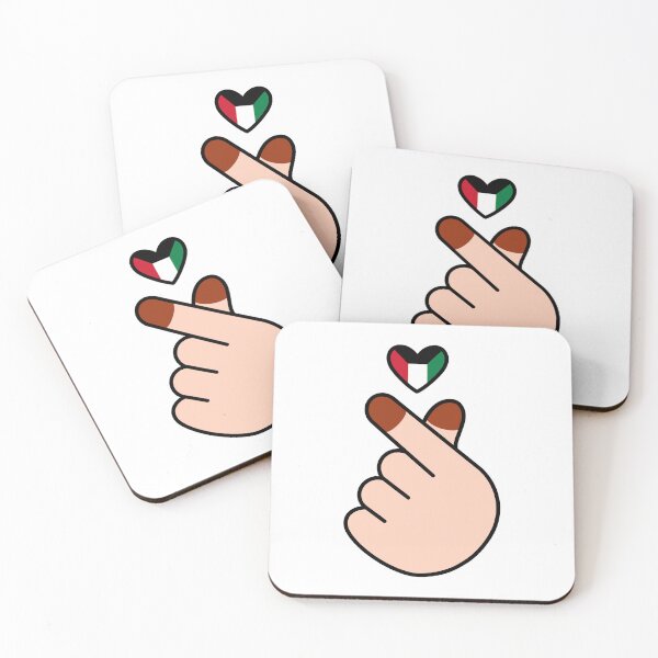 Item preview, Kuwaiti henna finger heart with Kuwaiti flag designed and sold by Guwwa from Kuwait.