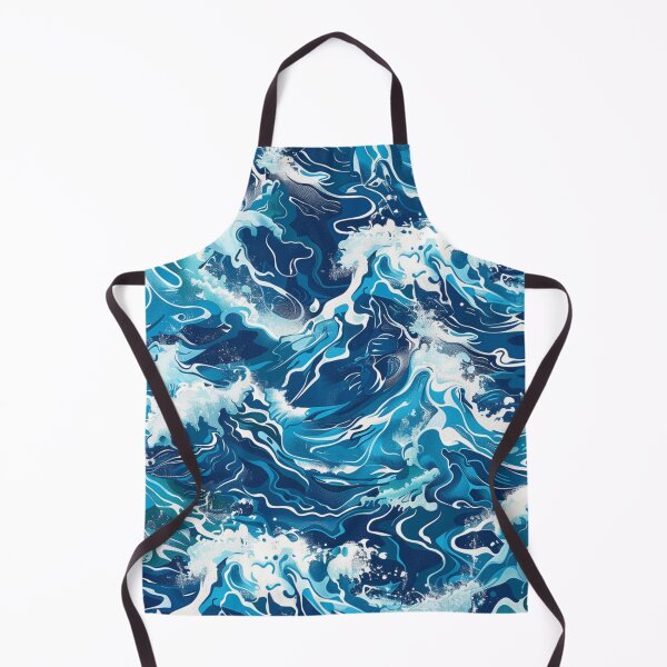 Item preview, blue sea waves  designed and sold by schoolarts.