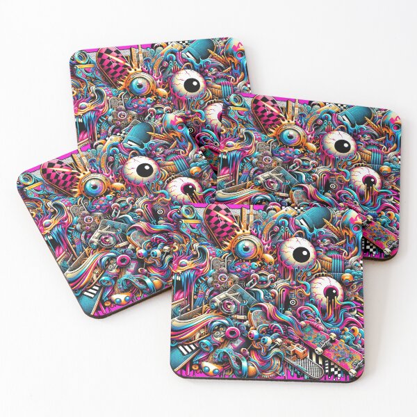 Item preview, Psychedelic Urban Dreamscape Vibrant Streetwear Graphics designed and sold by WickedAI.
