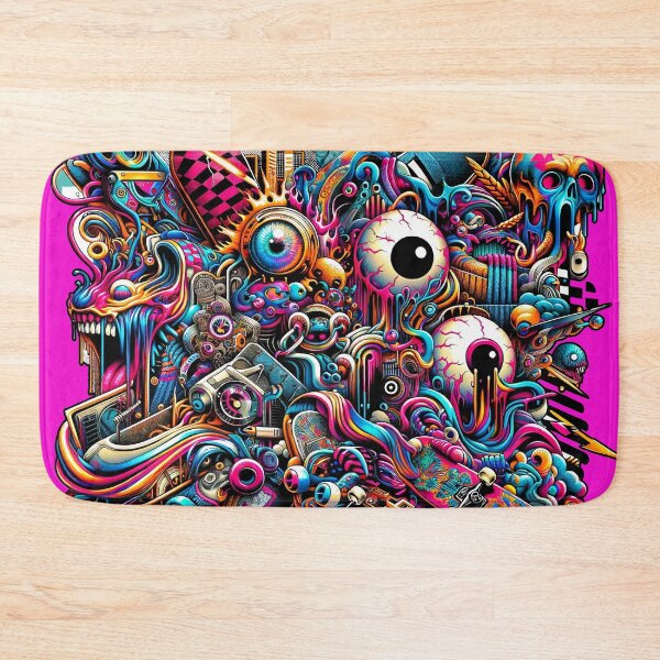 Item preview, Psychedelic Urban Dreamscape Vibrant Streetwear Graphics designed and sold by WickedAI.