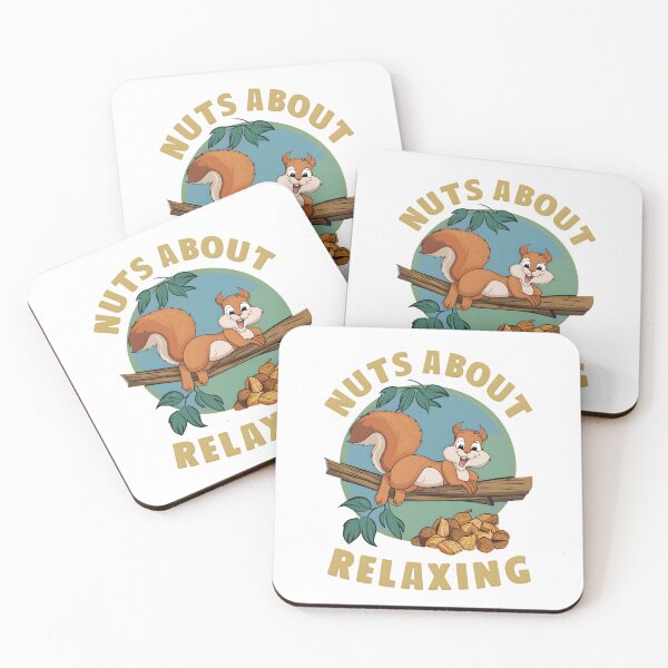 Item preview, Funny Squirrel In Glasses On a Tree With Nuts About Relaxing designed and sold by ColorFlick.