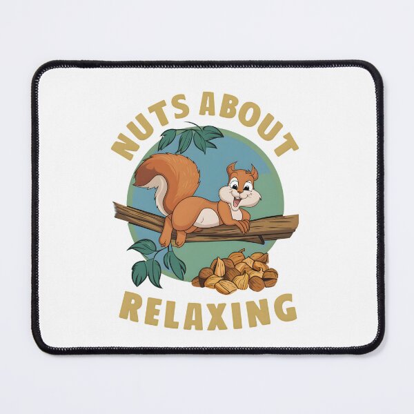 Item preview, Funny Squirrel In Glasses On a Tree With Nuts About Relaxing designed and sold by ColorFlick.