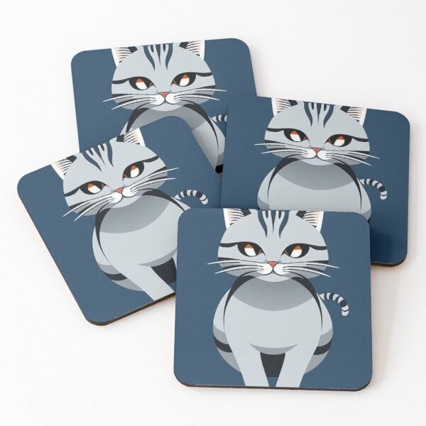 Item preview, Abstract Grey Cat Art designed and sold by TheDarkWardrobe.