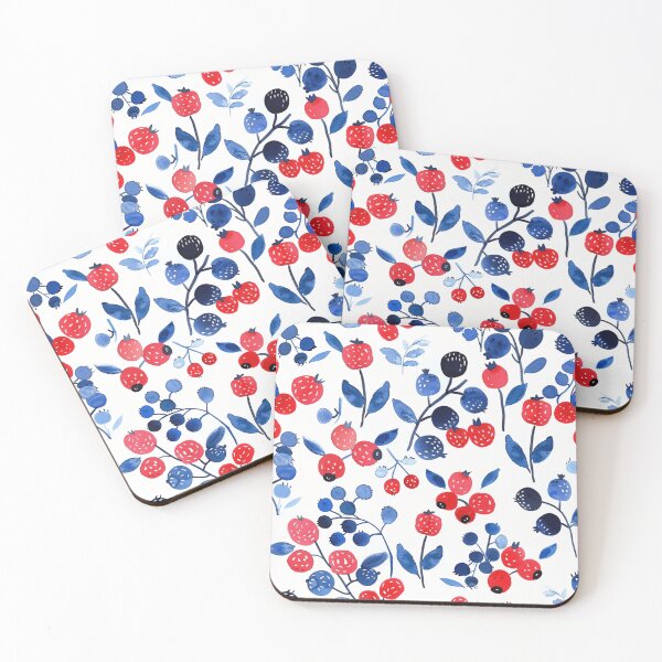 Item preview, berries blue and red  designed and sold by schoolarts.