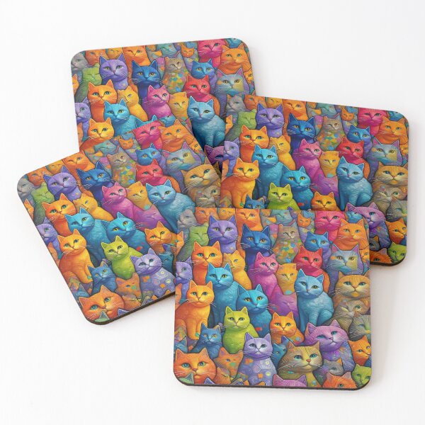 Item preview, The Technicolor Meow Tapestry designed and sold by ramboe.