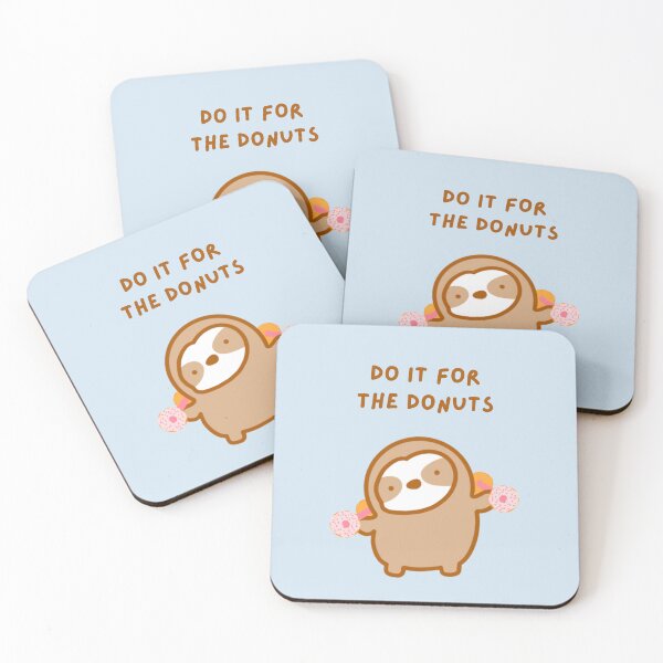 Item preview, Do It for the Donuts Gym Workout Sloth designed and sold by theslothinme.