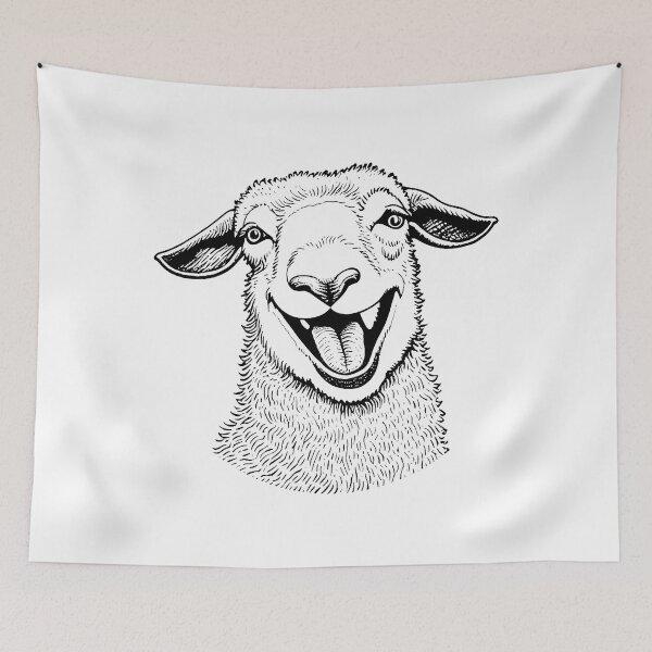 Item preview, Happy Sheep designed and sold by StonegateArt.