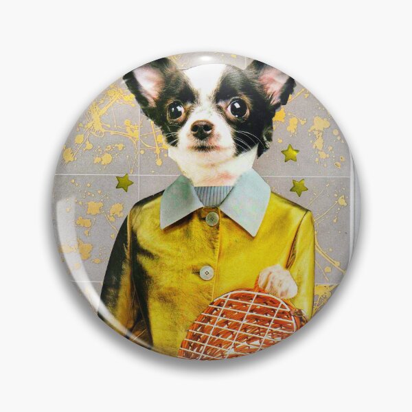 Item preview, Black and White Chihuahua Dog - 'Here, Kitty!' designed and sold by Nikki Fortuin Arts & Crafts.