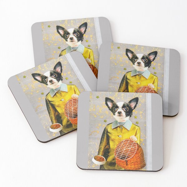 Item preview, Black and White Chihuahua Dog - 'Here, Kitty!' designed and sold by Nikki Fortuin Arts & Crafts.