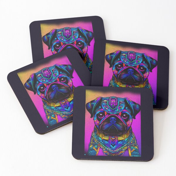 Item preview, Pug NEON INDIAN 30 designed and sold by RedBluffTraders.