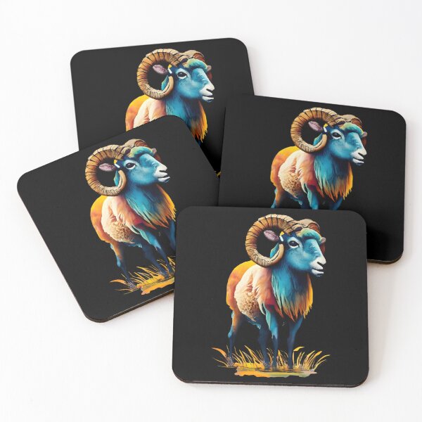 Item preview, Colorful watercolor ram designed and sold by Ann Miu Deluxe.