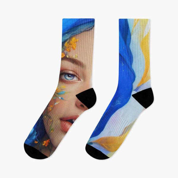 Item preview, The woman in blue A6 designed and sold by ATartelin.